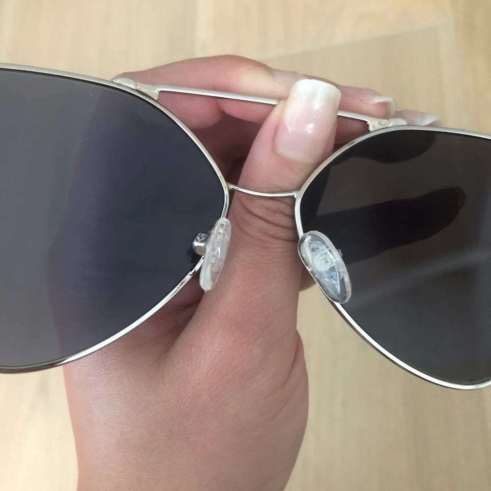 Gray aviator sunglasses reflective classic cute shades essentials sun protection